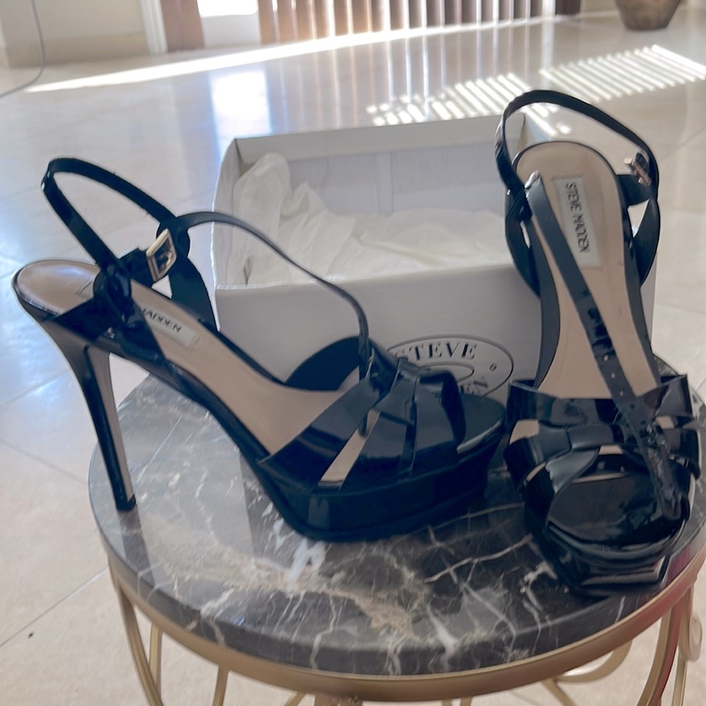 Steve Madden size 38.5 black worn once.